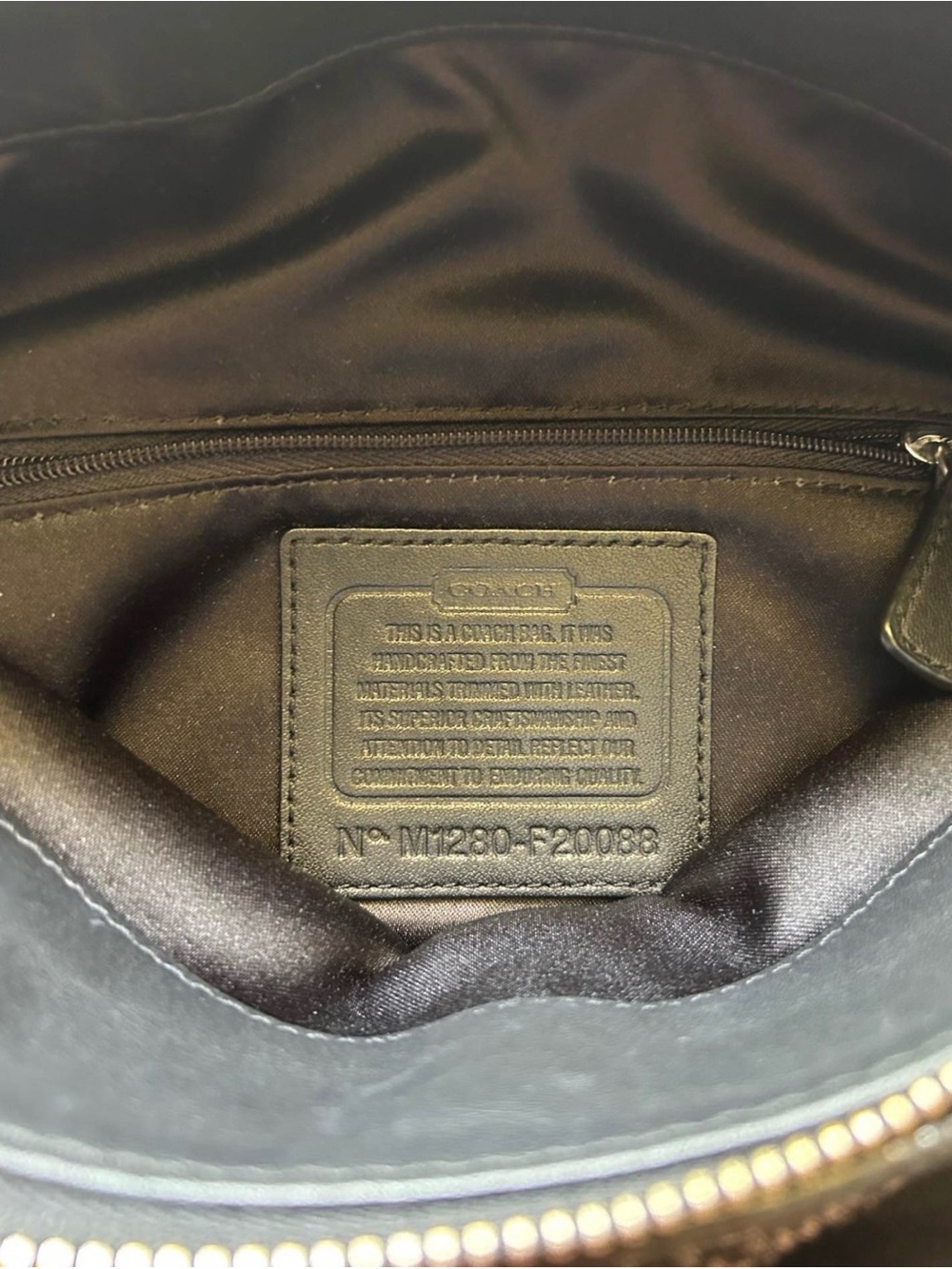Authentic Coach Black Signature Circle Print Shoulder Bag with Silver Hardware - Picture 4 of 8